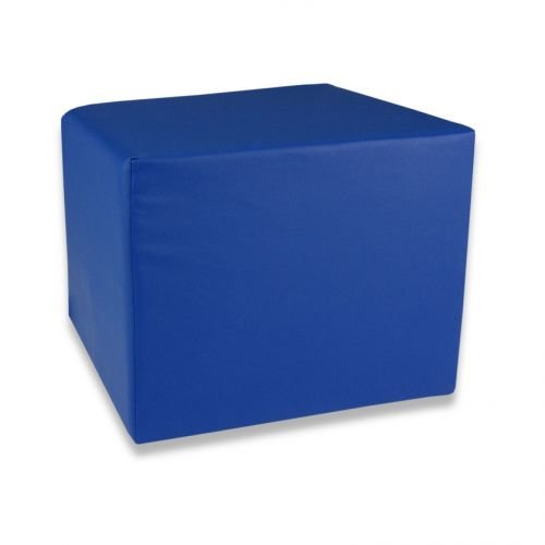 Fränkische Schlafmanufaktur Stufenlagerungswürfel, Bandscheibenwürfel,  Lagerungswürfel, mit Soft-Kunstlederbezug, ca. 50x45x40 Farbe Blau 